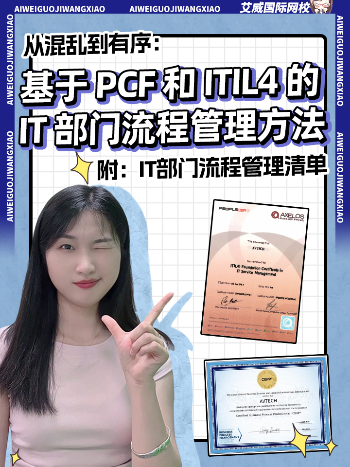 從混亂到有序： 基于 PCF 和 ITIL4 的 IT 部門流程管理方法 附：IT部門流程管理清單